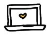 pictogramme ordinateur coeur