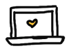 ordi pictogramme ordinateur coeur